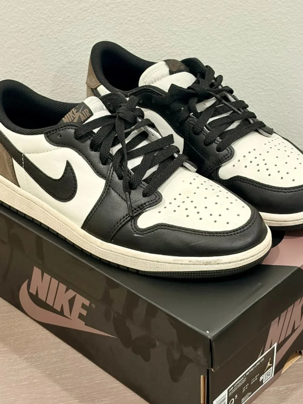 AIR JORDAN 1 RETRO LOW OG SAIL/BLACK-DARK MOCHA VOILE/MOKA FONCE/NOIR